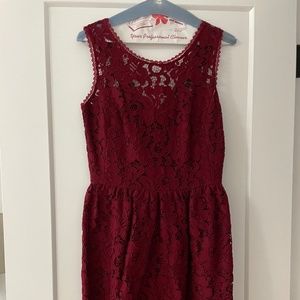 Club Monaco Burgundy lace dress